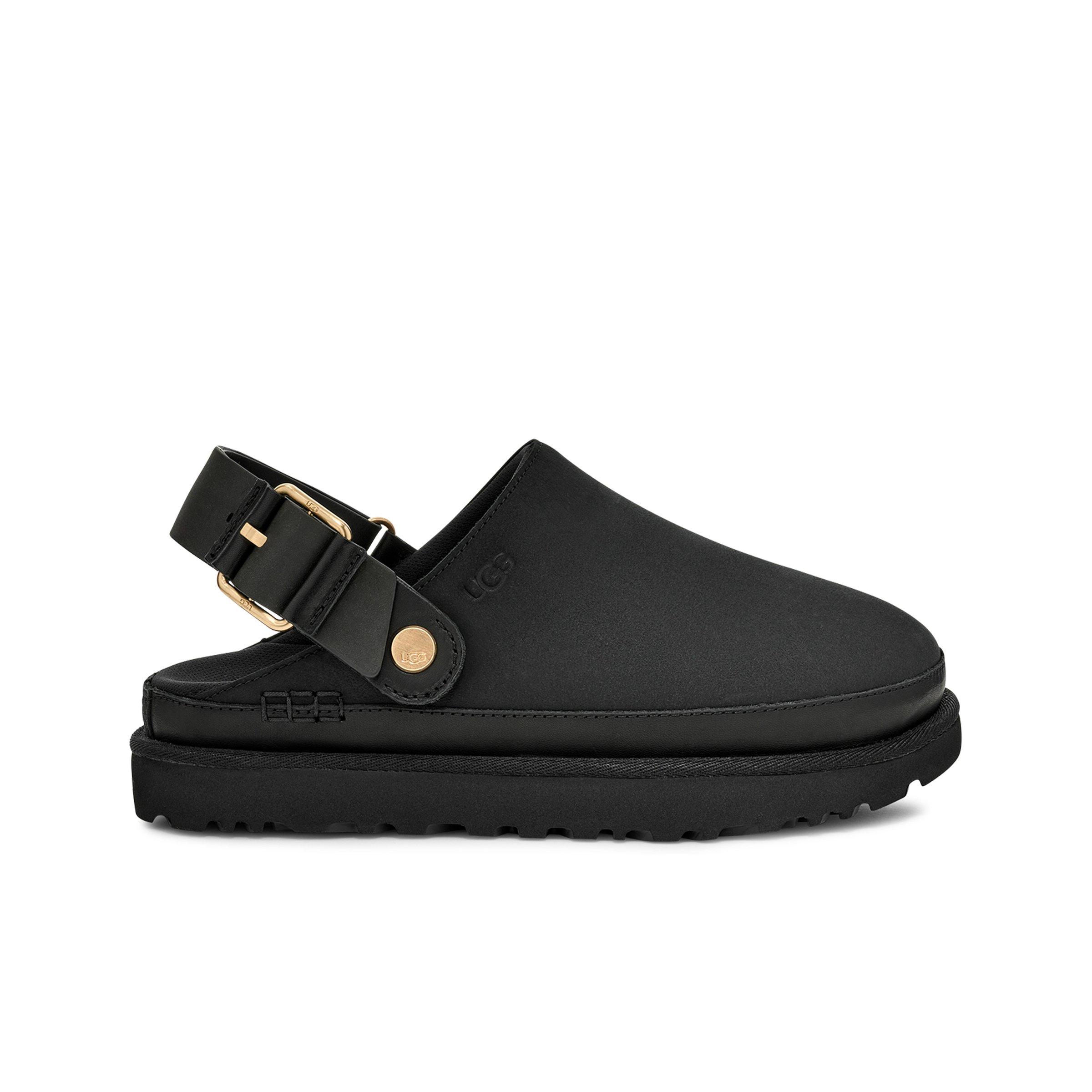 靴 UGG 23cm Goldenstar hi clog black UGG Goldenstar Hi T-Strap Leather Platform Mary Jane Slip On